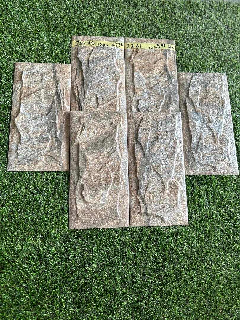Sandstone Beige Stone Face Wall Tile — Tiles