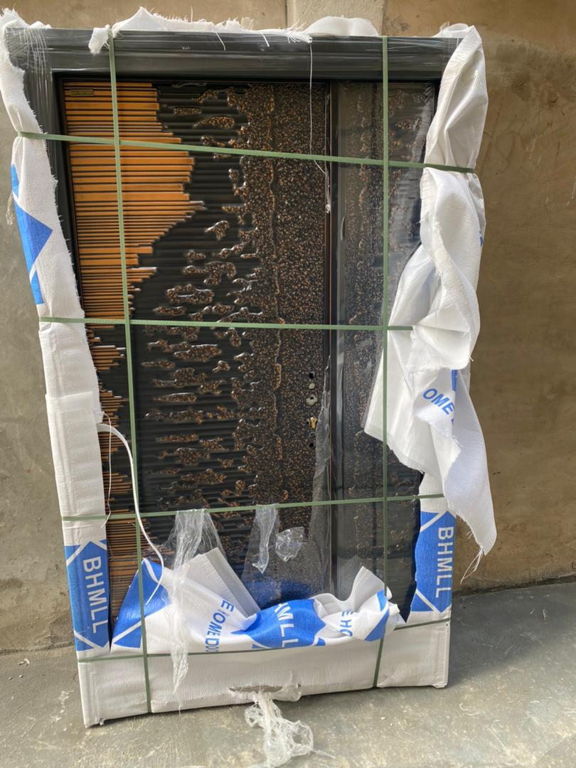 Charcoal Textured Cast Security Door — Doors