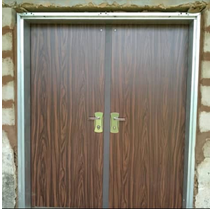 Mahogany Grain Double Entry Door — Doors