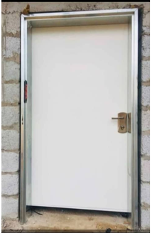 Ivory Steel Frame Security Door — Doors