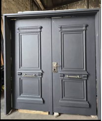Charcoal Classic Panel Double Door — Doors